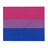 Bisexual Pride Throw Blanket: Cozy LGBTQ+ Decorative Print